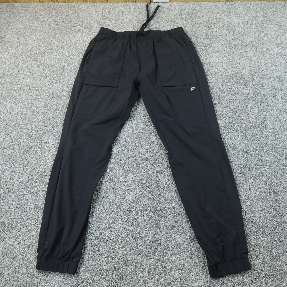 Fabletics Pants Mens M Black Jogger Sweatpants Drawstring Performance Workout